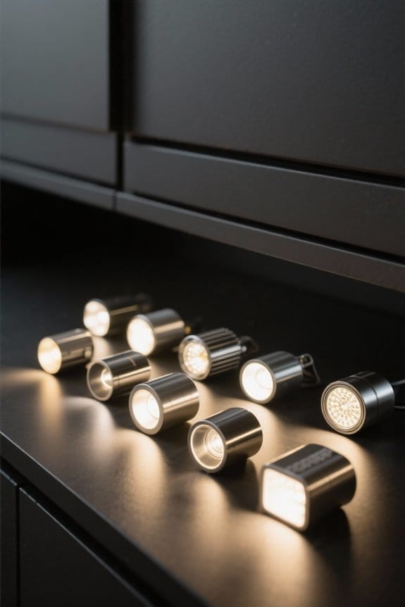 top metal cabinet lights