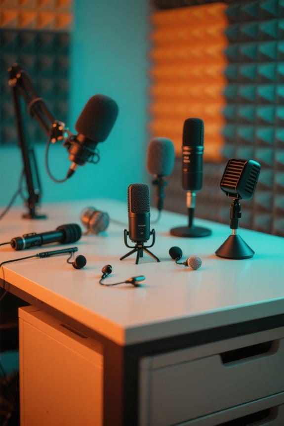 wired and wireless lavalier microphones